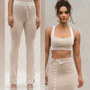 jluxlabel ribbed set leggings crop top sz xl